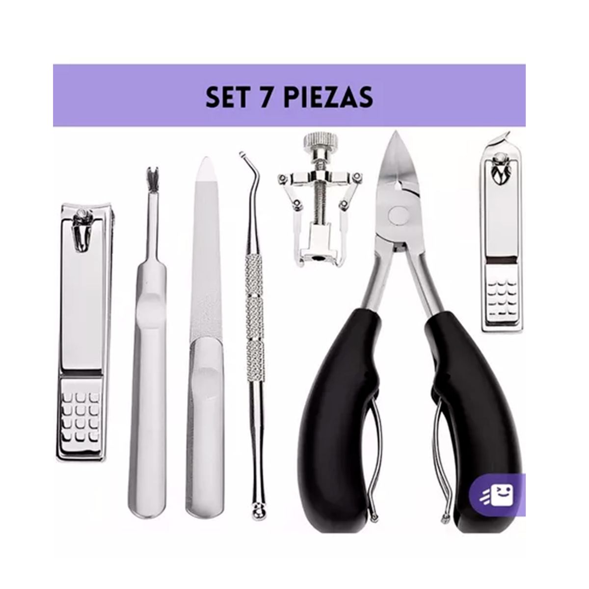 GENERICO - Kit Herramientas Uñas Encarnadas Corta Uñas