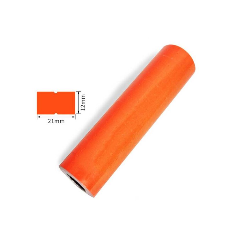 GENERICO - 10 Rollos Etiquetas Maquina Etiquetadora Precios Naranja