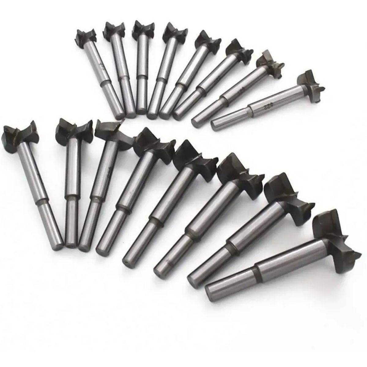 KUANGYE - 16 Brocas Forstner 15-35mm Para Carpintería Bisagra De Acero