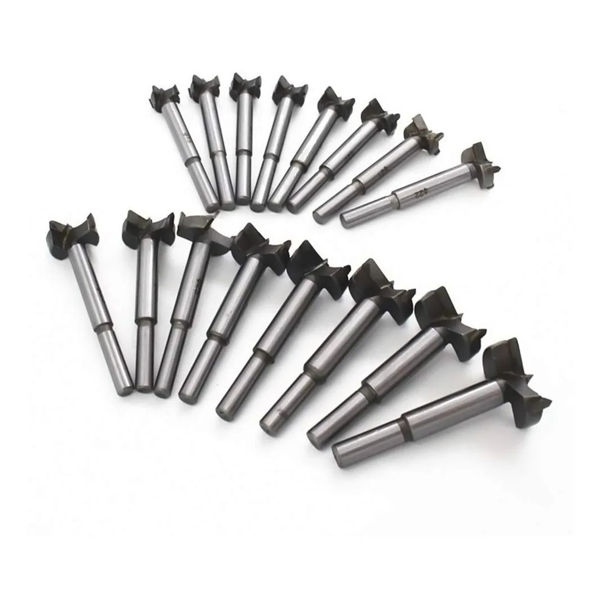KUANGYE - 16 Brocas Forstner 15-35mm Para Carpintería Bisagra De Acero