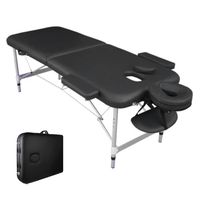 Camilla de Masajes de Aluminio Negro