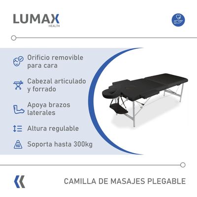 Imagen 2 del producto Camilla de Masajes de Aluminio Negro
