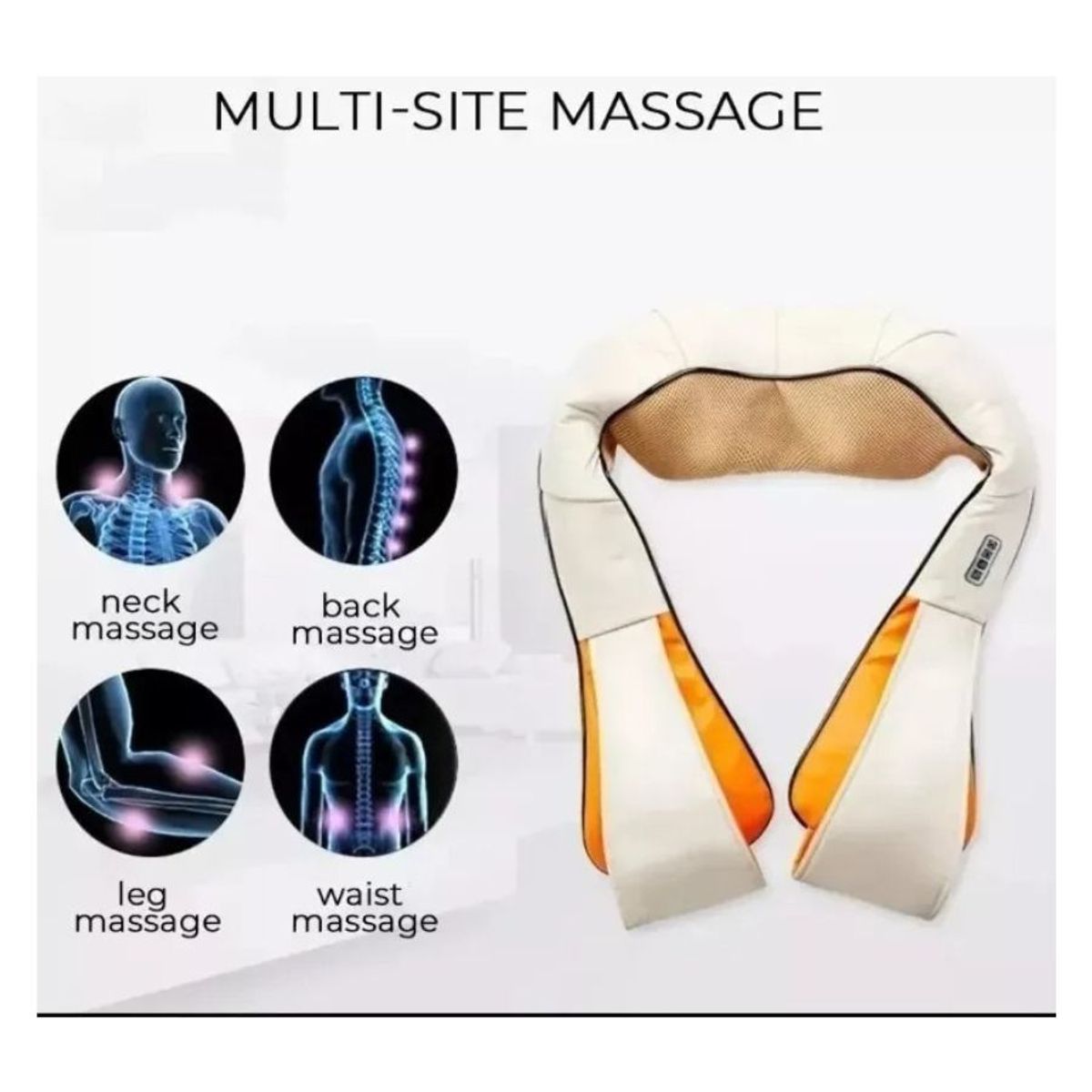 GENERICO - Masajeador Eléctrico Lumbar Cuello Cervical Multi Masaje