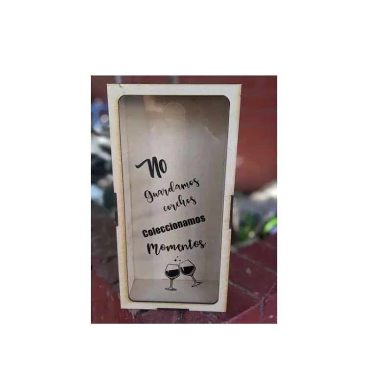 GENERICO - Caja Guarda Corchos Regalo Entretenido Decorativo No guardamos