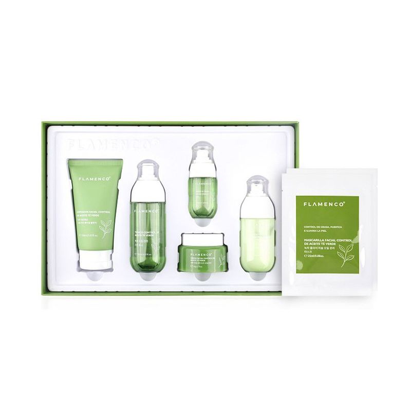 FLAMENCO - Kit Cuidado Facial Flamenco Línea Te Verde Control De Aceite