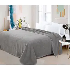 ZAHR - FRAZADA SHERPA SINGLE GRIS