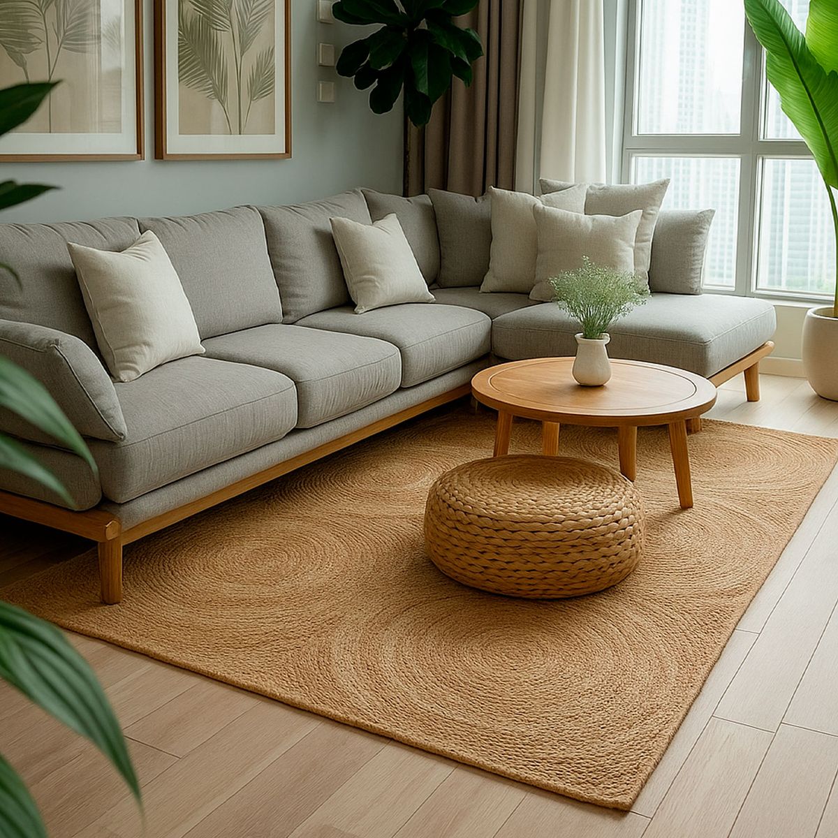 BAZHARS - ALFOMBRA BAZHARS YUTE 190X290 CM NIR FARM 10