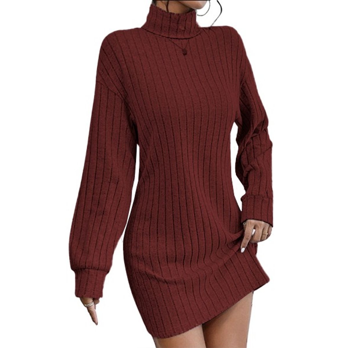 GENERICO - VESTIDO DE OTOÑO INVIERNO MANGA LARGA HOLGADO  MODELO I062