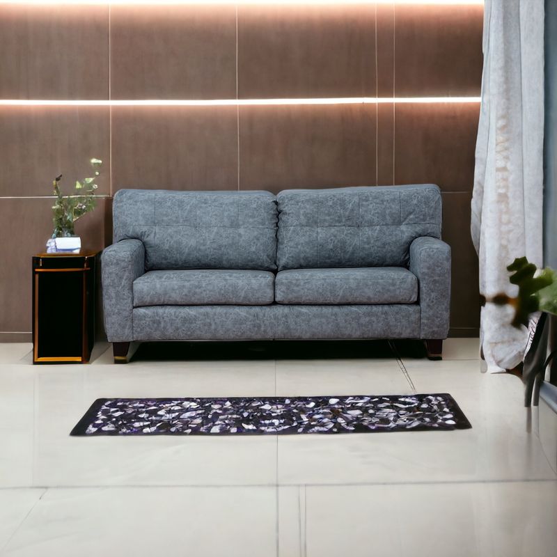 MUEBLES AMERICA - Sofá Berlín 3 Cuerpos Cuero Auris Gris