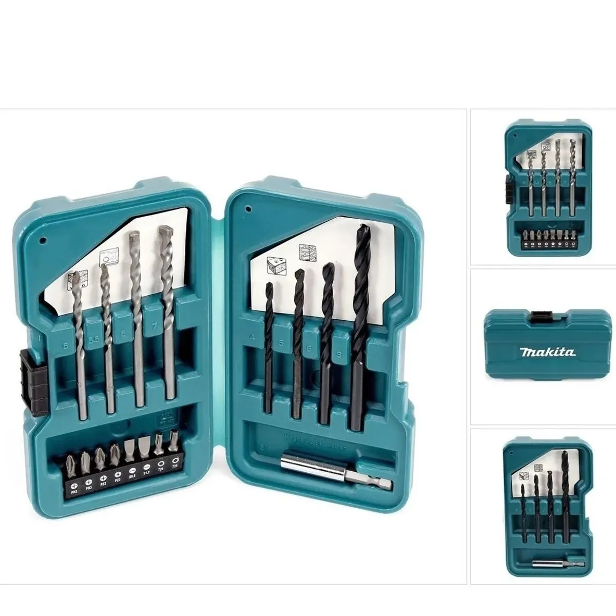 MAKITA - Set Puntas Brocas Madera Metal Concreto 17pcs Makita D-40216