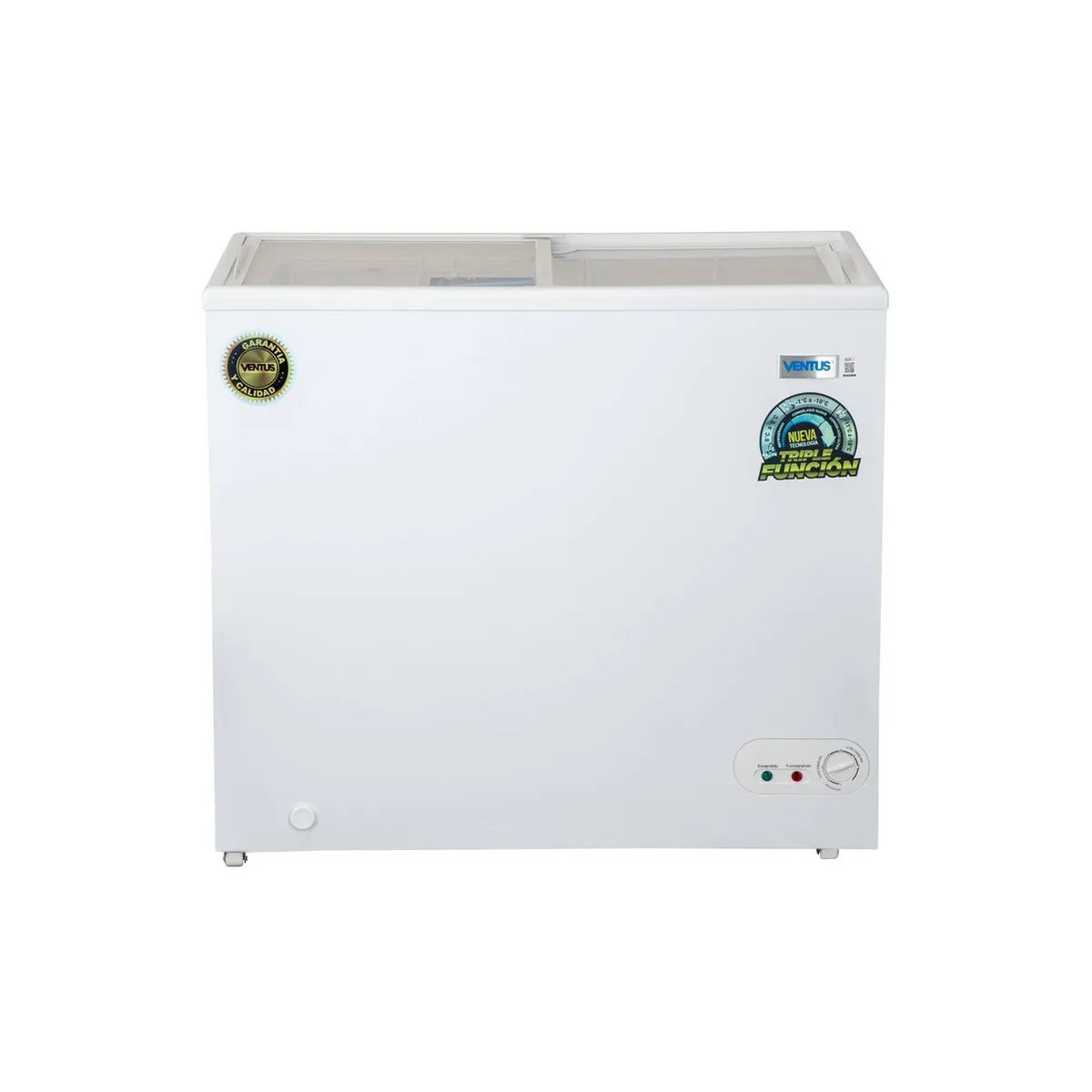 VENTUS - Ventus Conservadora CTV-210 Tapa Vidrio Dual 210 Lts