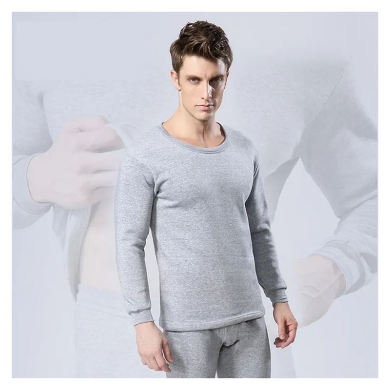 GENERICO - Camiseta primera capa de Hombre Manga Larga Con Polar talla stardar