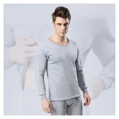 GENERICO - Camiseta primera capa de Hombre Manga Larga Con Polar talla stardar