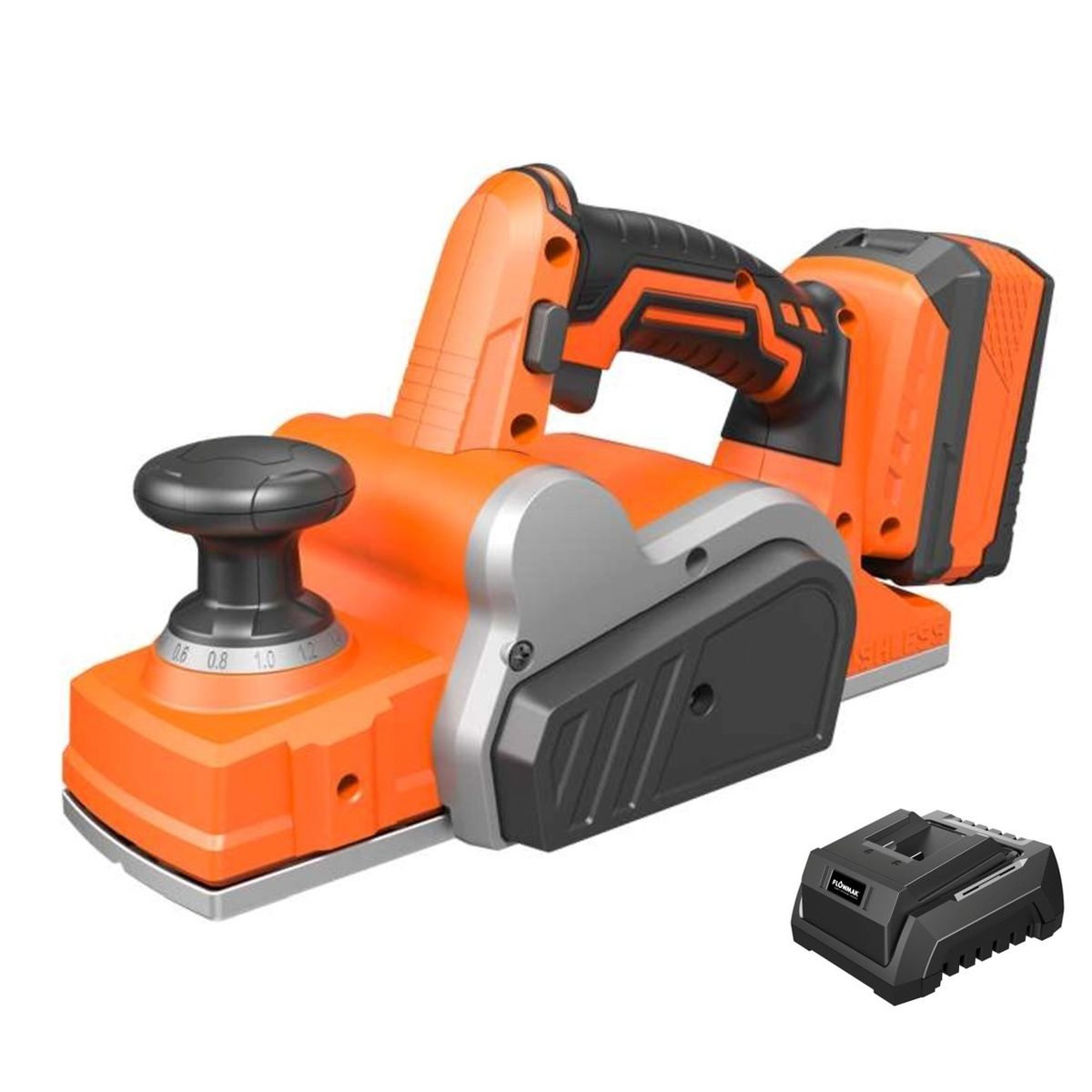 FLOWMAK - Cepillo inalámbrico 82mm 18V incluye batería y cargador