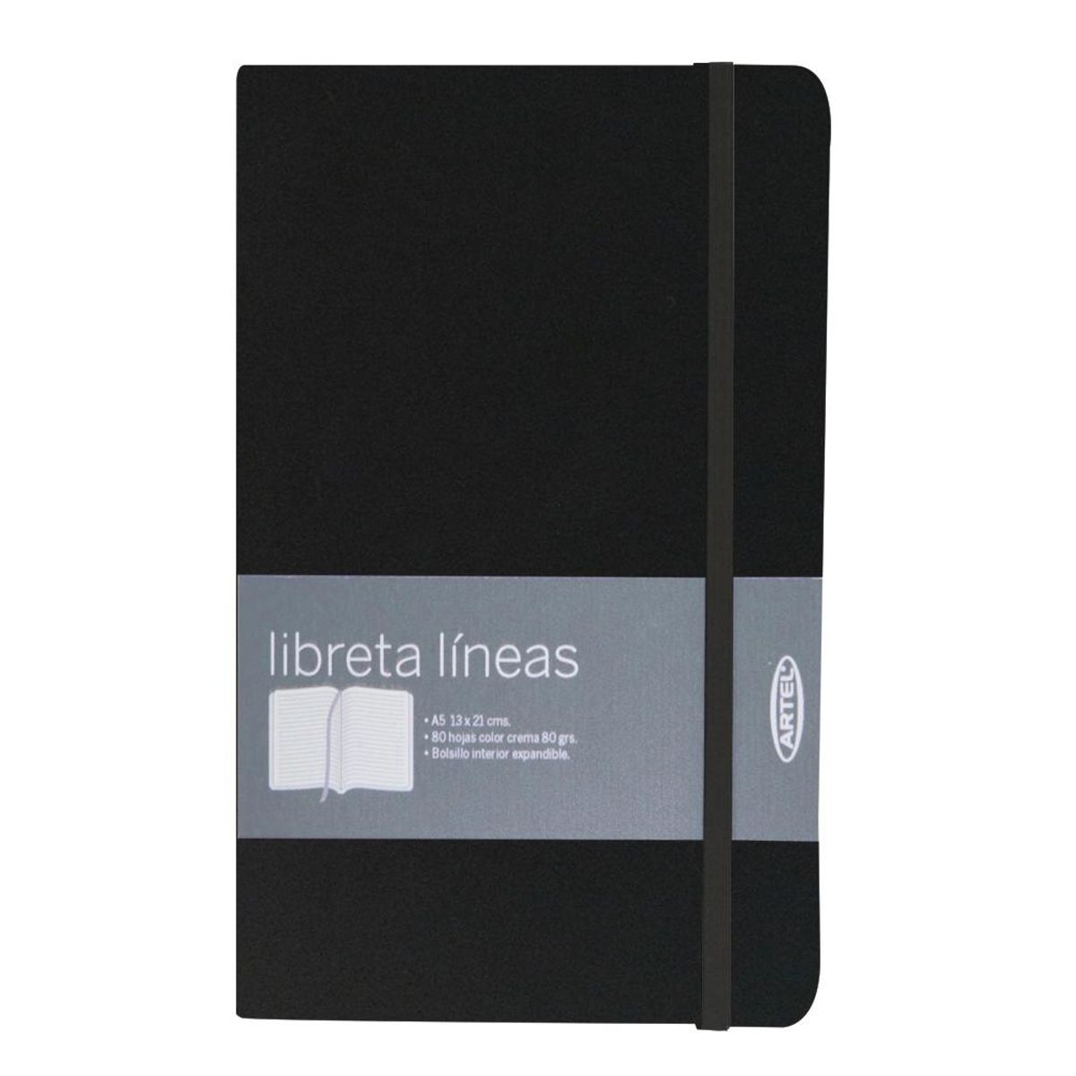 ARTEL - Libreta Negra LineasA5 Artel