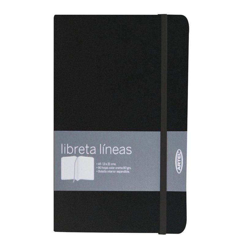 ARTEL - Libreta Negra LineasA5 Artel