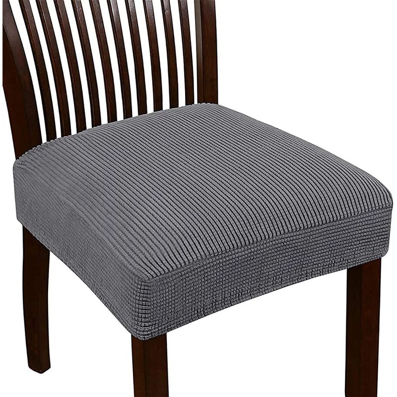 GENERICO - pakc de 6 cubre asiento unicolor gris funda tela cuadrille
