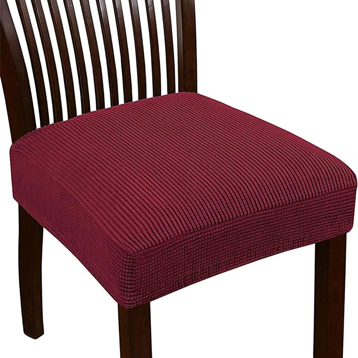 GENERICO - pakc de 6 cubre asiento unicolor burdeo funda tela cuadrille