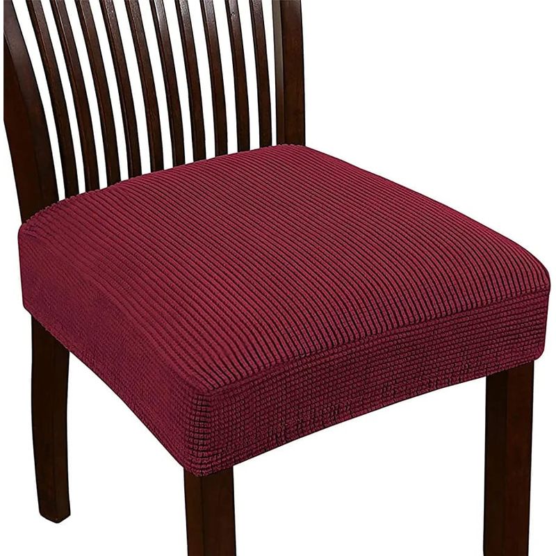 GENERICO - pakc de 6 cubre asiento unicolor burdeo funda tela cuadrille