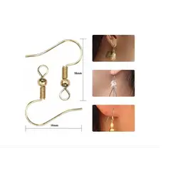 GENERICO - Ganchos De Aros 40 Pcs Aprox De 18m dorado
