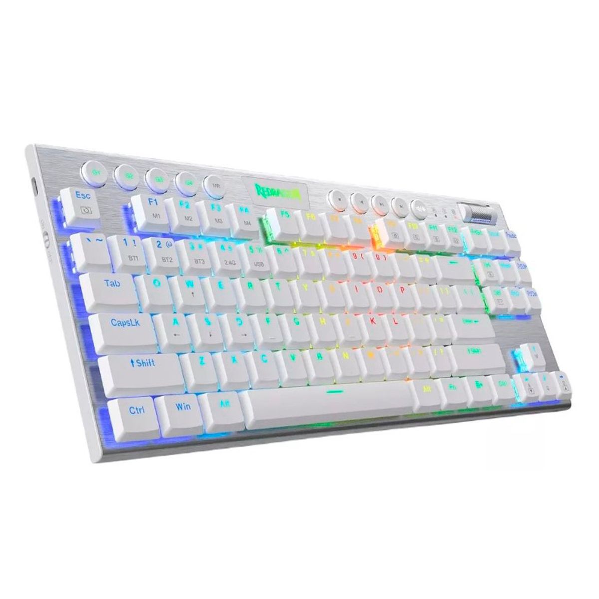 REDRAGON - Teclado Gamer Redragon Horus TKL White K621 Sw Red Wireless