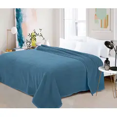 ZAHR - FRAZADA SHERPA SINGLE AZUL