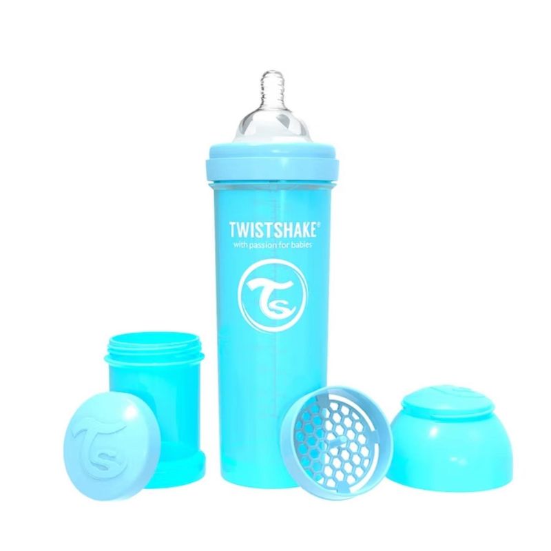 TWISTSHAKE - Mamadera Anti -Cólicos Twistshake 330 ml - Azul