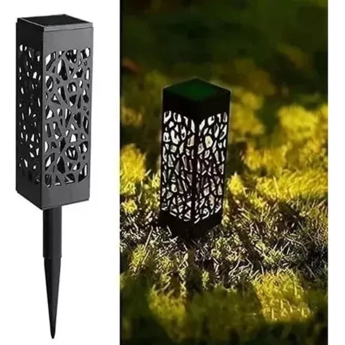 GENERICO - Estacas Solares Huecas Para El Césped Jardin 6 unidades
