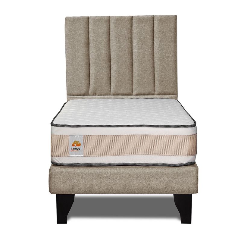 INNOVAMUEBLES - CAMA + RESPALDO DREAMS 1,5 PL BEIGE INNOVAMUEBLES