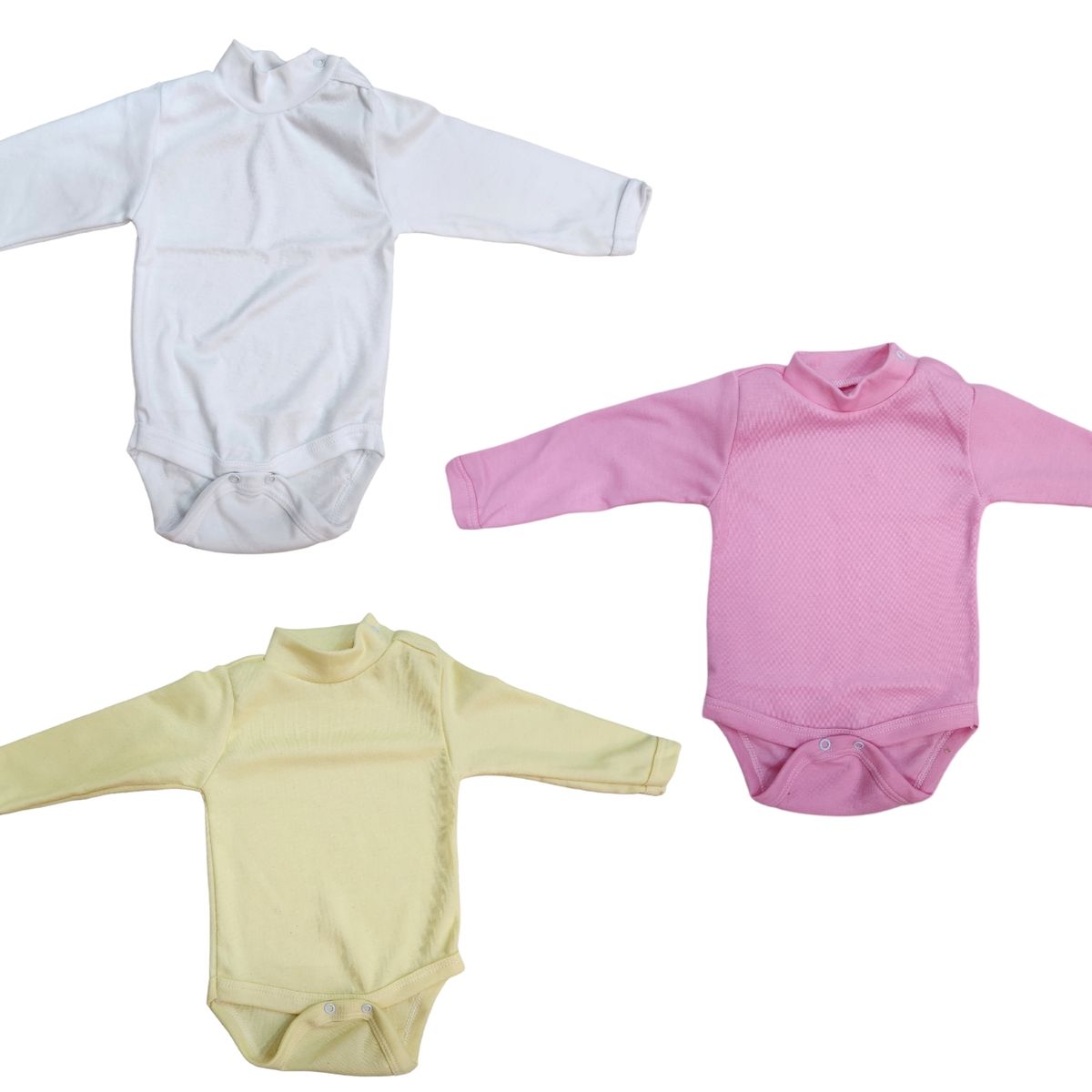 AGW - Pack 3 Body Beatle Bebe Niña 100% Algodon Pasteles