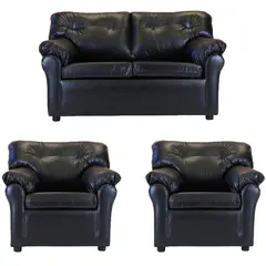 MUEBLES AMERICA - Living América 211 Cuero Sintético Negro