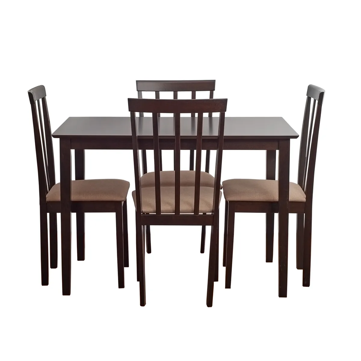 SWEET HOGAR - Comedor 4 sillas modelo Madrid/ color chocolate