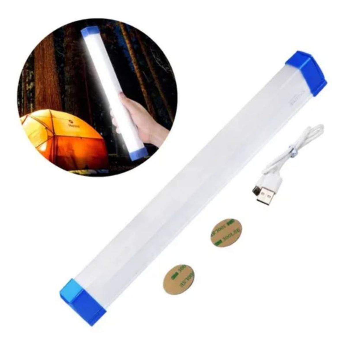 GENERICO - Lampara Led Emergencia Portatil Recargable Usb 60w Con Iman