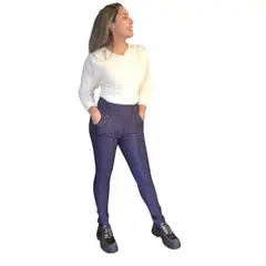 AGW - Pack 3 Calzas Mujer Tipo Jeans Forrada Polar