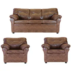 MUEBLES AMERICA - Living América 311 Cuero Sintético Caramelo