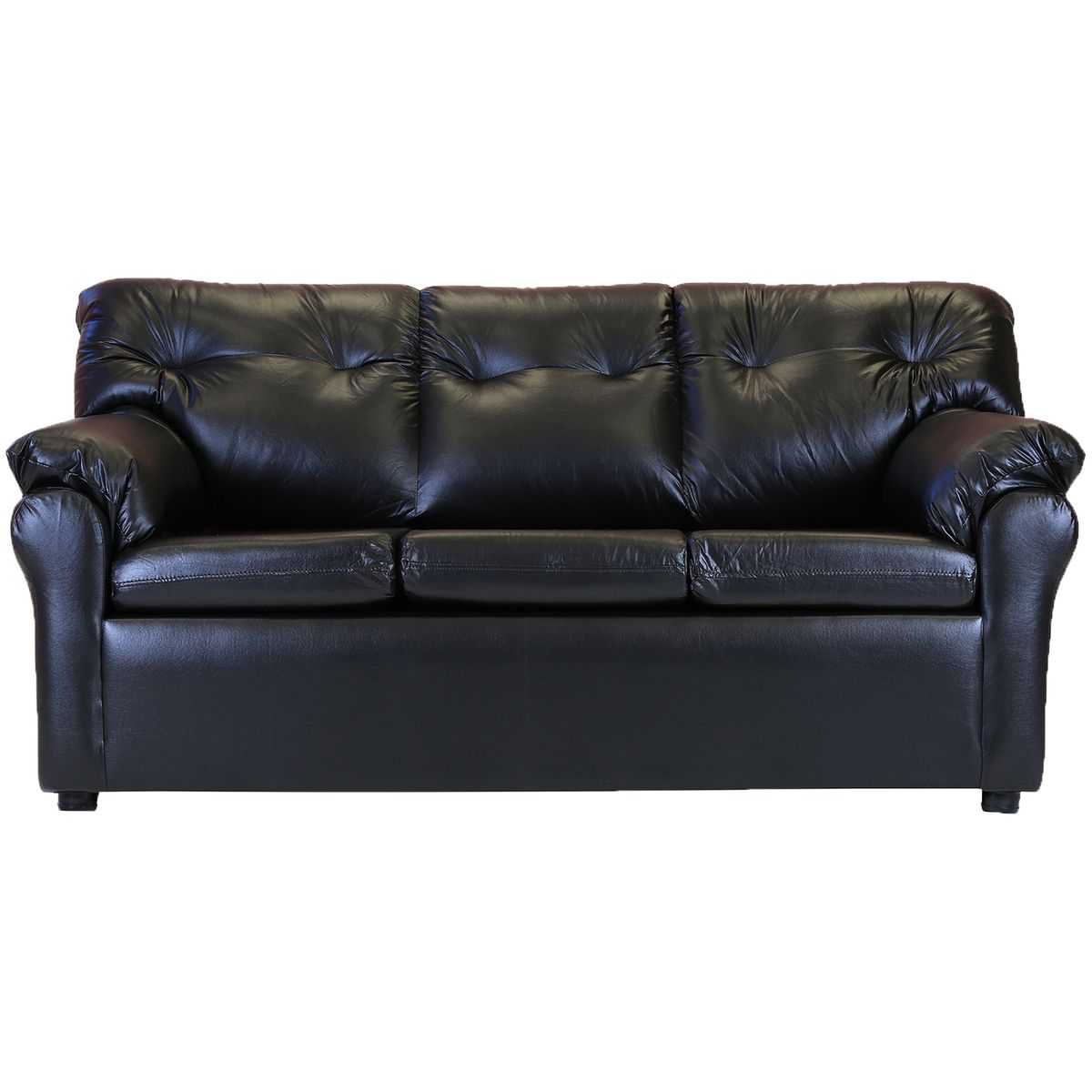 MUEBLES AMERICA - Living América 32 Cuero Sintético Negro