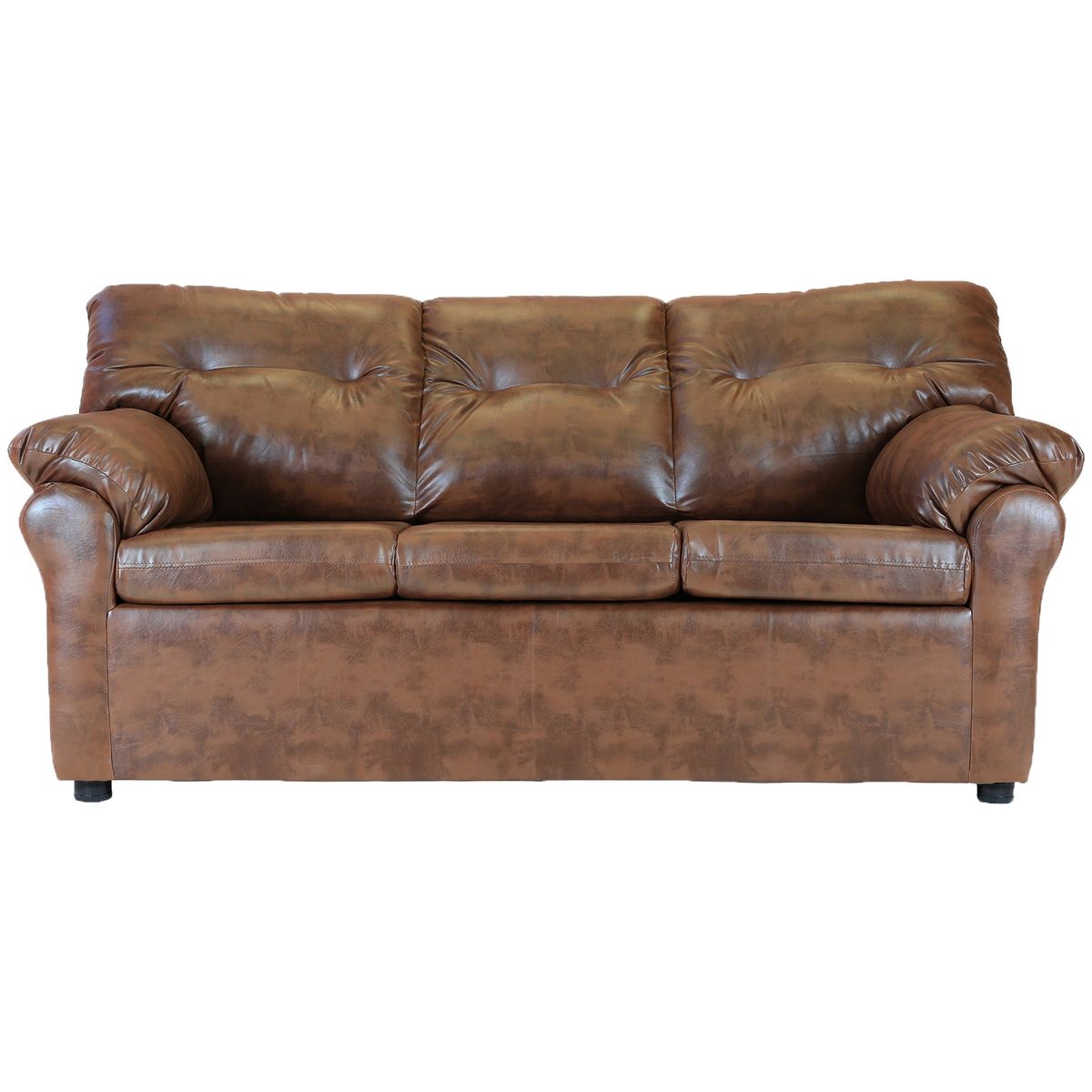 MUEBLES AMERICA - Living América 32 Cuero Sintético Caramelo.