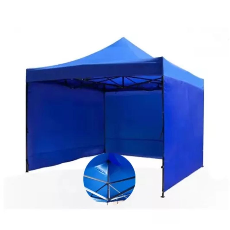 GENERICO - Toldo Plegable 3x3 Metros Con Paredes Laterales  Azul con Filtro Uv