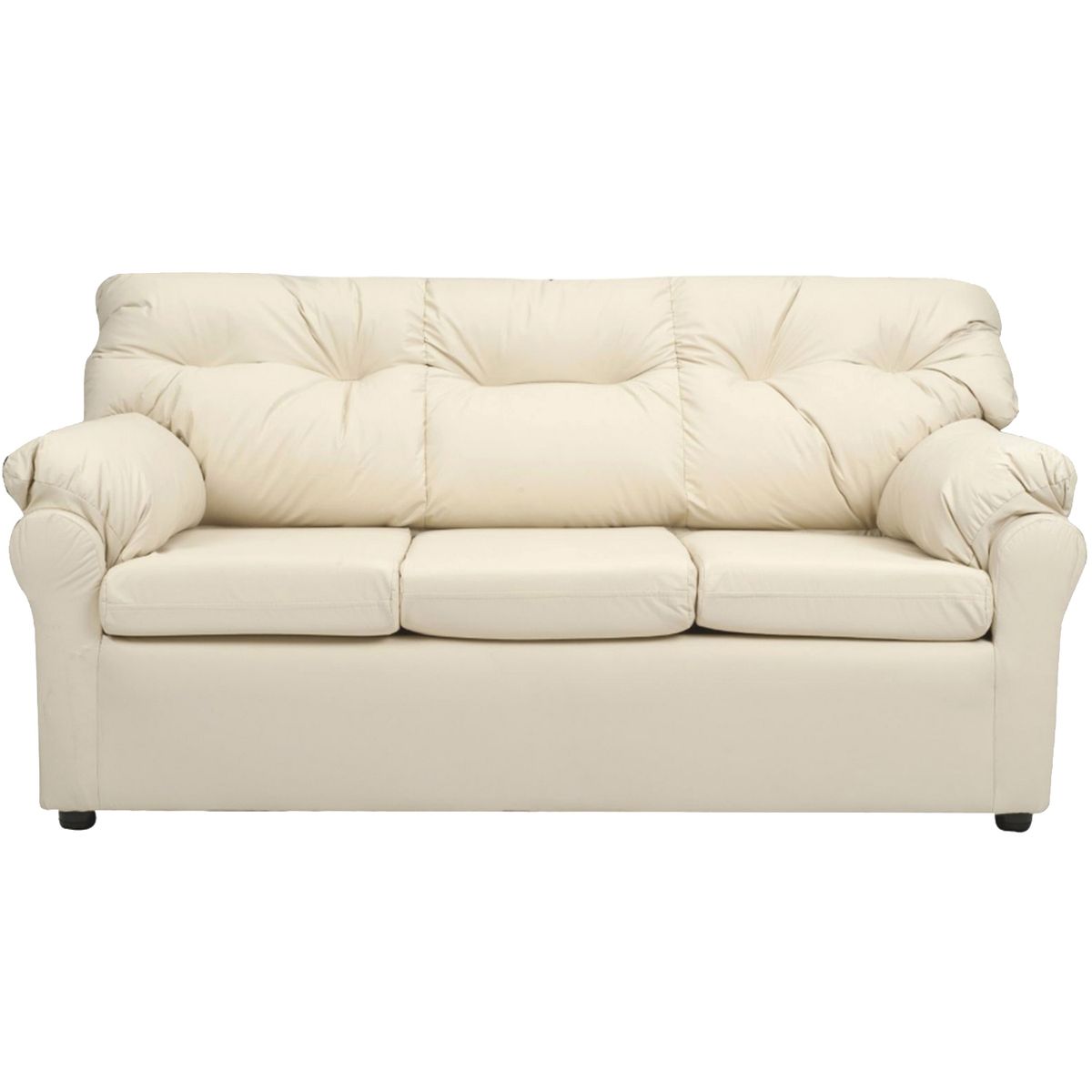 MUEBLES AMERICA - Living América 321 Cuero Sintético Beige.