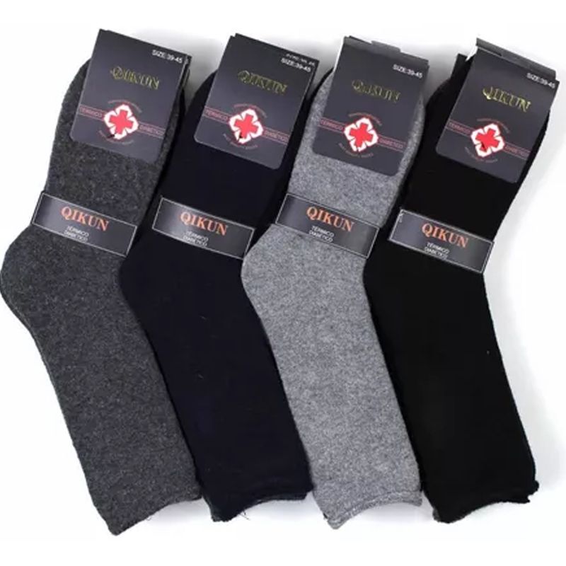EVERSO - Pack 12 Calcetín Diabético+térmico Hombre Algodón Toalla 02a
