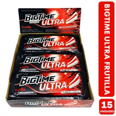 BIGTIME - Ultra Sabor Frutilla - Chicle (Caja Con 15 Uni)