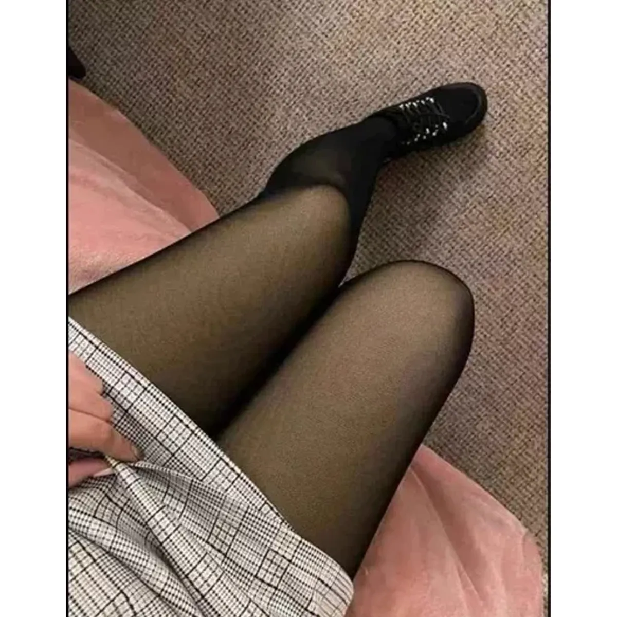 EVERSO - Pack 3 Calzas Efecto Piel Con Chiporro Mujer.