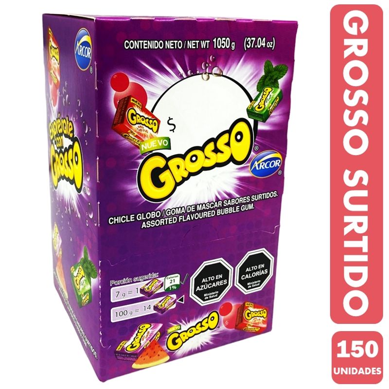 ARCOR - Chicle Grosso Sabores Surtidos de Arcor (Caja Con 150 Un)