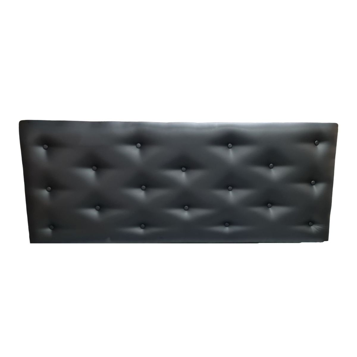 GENERICO - Respaldo 2 Plazas Negro Eco Cuero Muebles Rimar