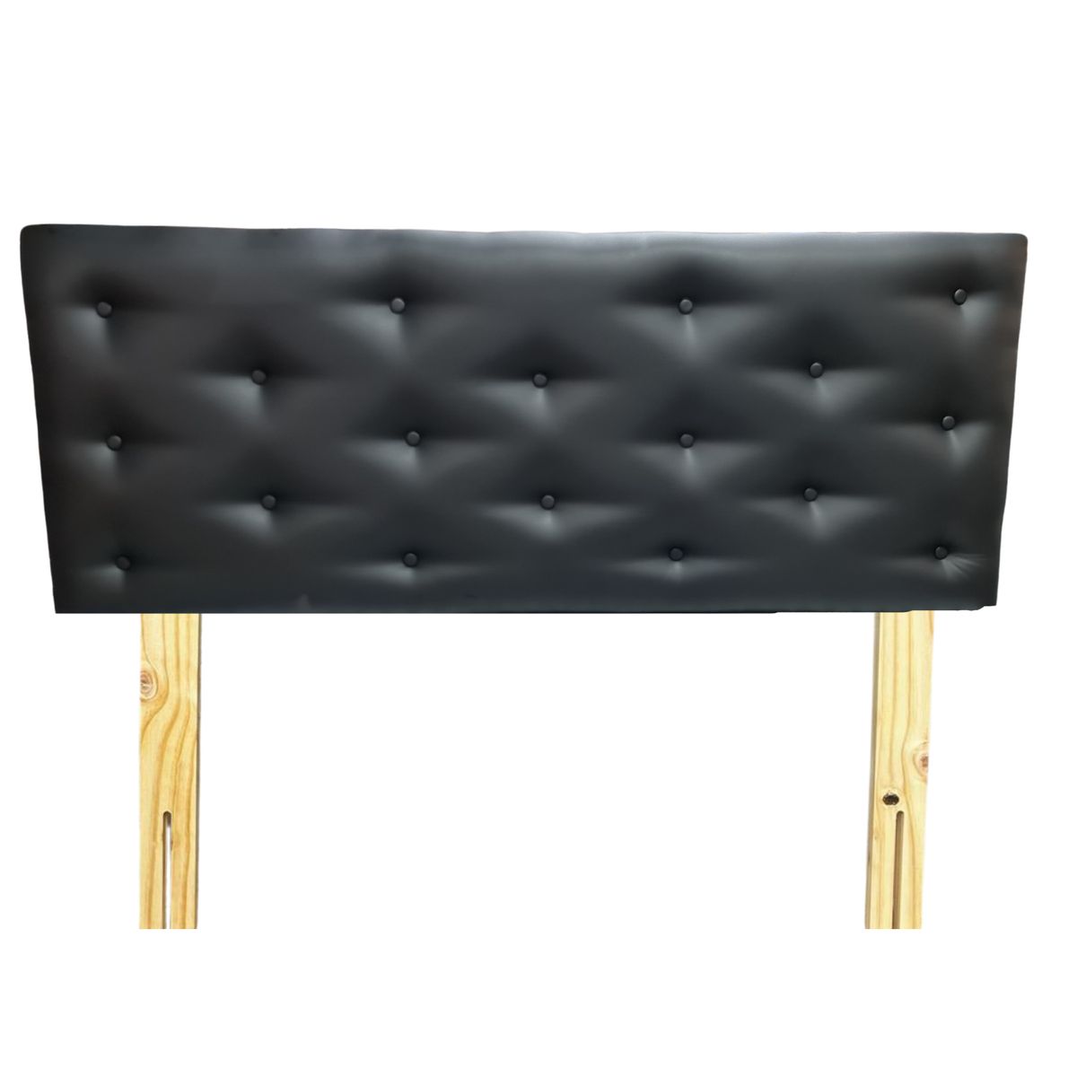 GENERICO - Respaldo 2 Plazas Negro Eco Cuero Muebles Rimar