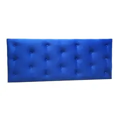 GENERICO - Respaldo 2 Plazas Azul Felpa Muebles Rimar