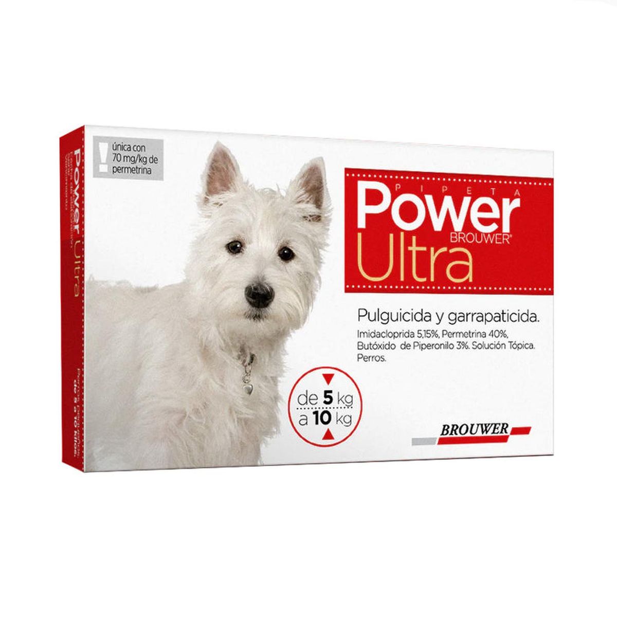 GENERICO - Power Ultra Perros De 5 A 10 kg Anti Pulgas Y Garrapatas
