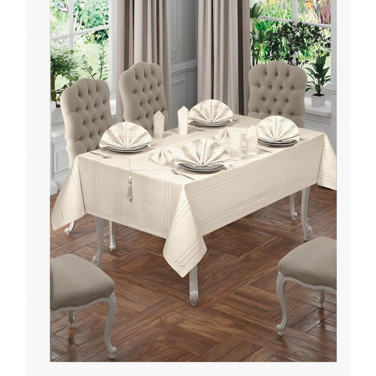 MROTTO - Mantel Beige Antimanchas 160x220 cm