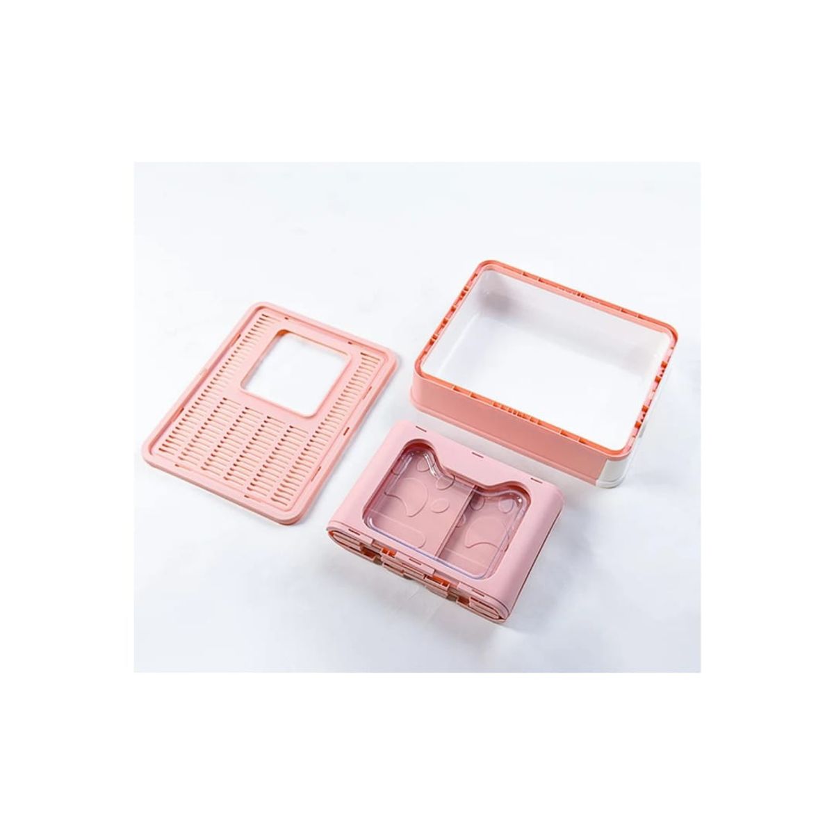 GENERICO - Arenero Para Gatos Bandeja Cuadrada Cerrada