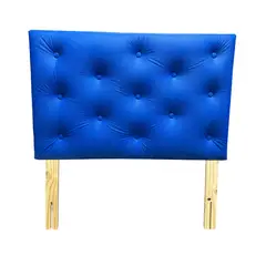 GENERICO - Respaldo 1 Plaza Azul Eco Cuero Muebles Rimar